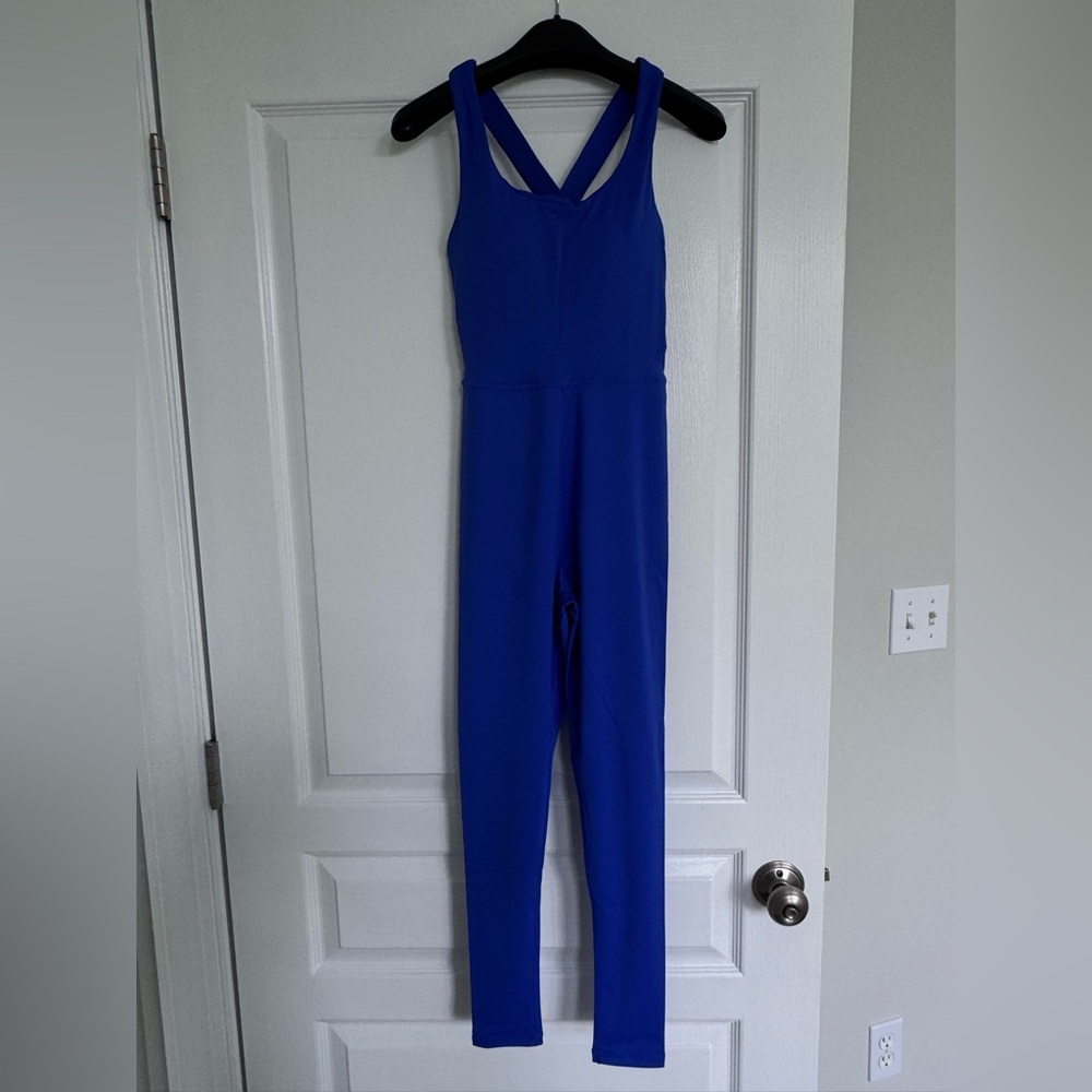 Women's Blue Skinny Jumpsuit